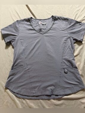 Grey’s Anatomy by Barco Impact Scrub Top XL Light Gray Women’s Medical Uniform